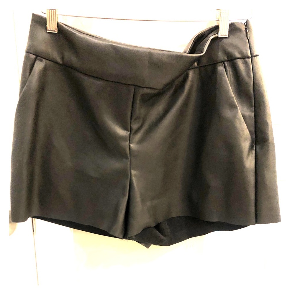Express “like leather” shorts